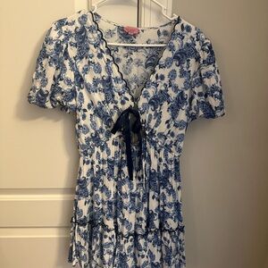 Deb Tie Front Paisley Mini Dress